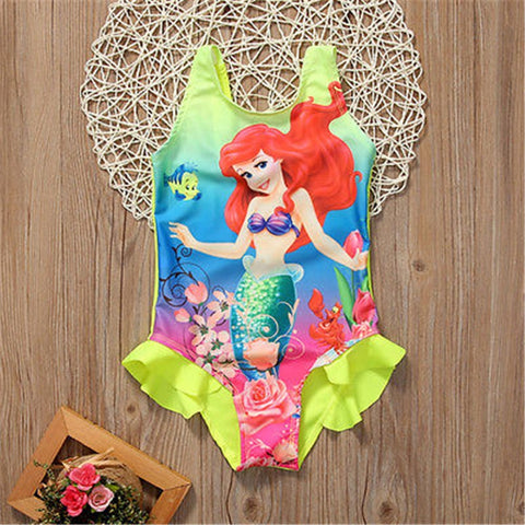 Kids Baby Girls Toddler Ariel Swimsuit Swimwear