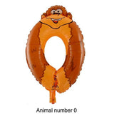 Animal Number Foil Balloons - Kids Party Decoration