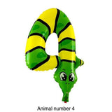 Animal Number Foil Balloons - Kids Party Decoration