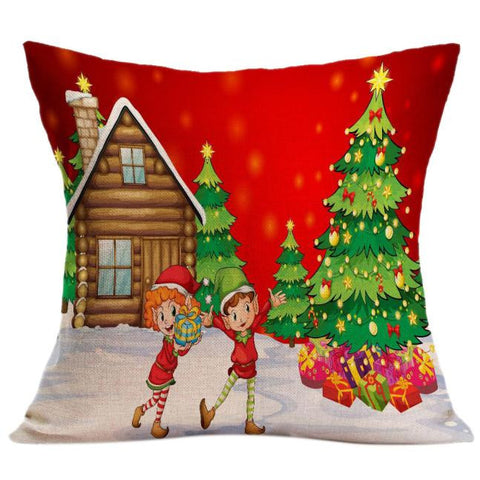 Christmas  Sofa Bed Home Decor Pillow Cushion Cover