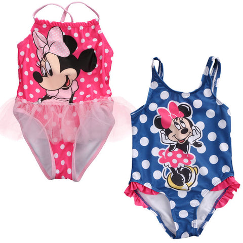 Kids Swimwear Cartoon Mouse Print Toddler Girls Swimsuit