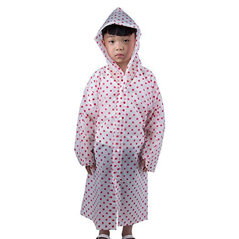Kids Rain Poncho Unisex Transparent