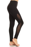 Stylish legging with mesh insert