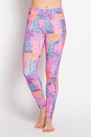 CUTOUT SIDE SPRING PRINTED LEGGING