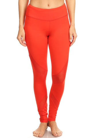 Cutout Mesh Panel Legging