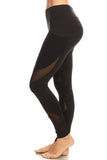High quality mesh insert legging