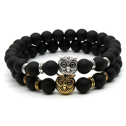 Matte Stone Owl Bracelet