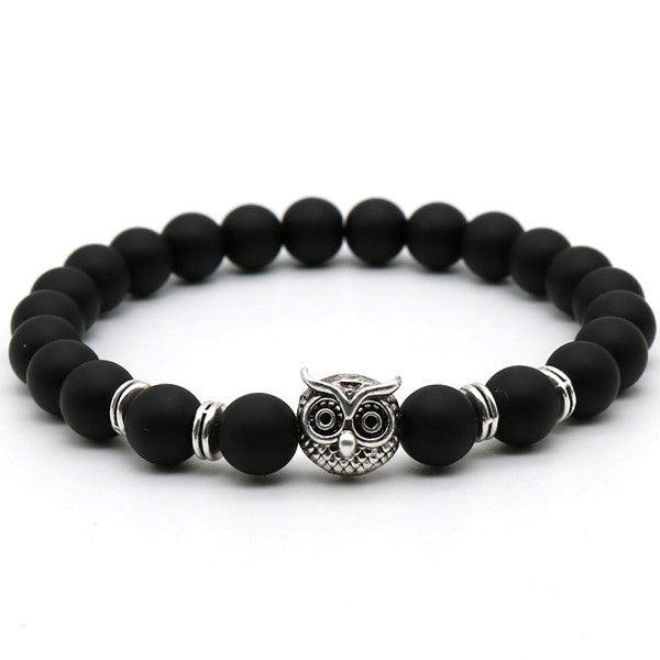 Matte Stone Owl Bracelet