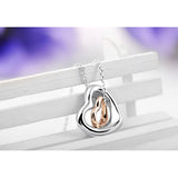 Double Heart Gold-Silver Overlay Pendant