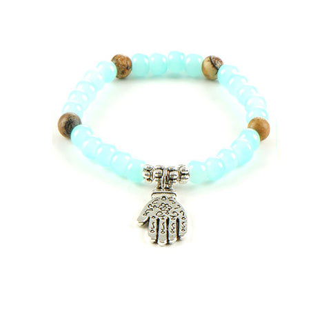 Hamsa Bead Yoga Bracelet