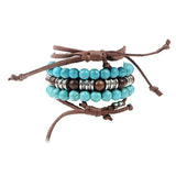 Hamsa Four Rope Turquoise Bracelet