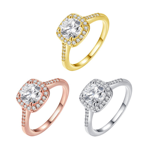 Swarovski Crystal Halo Ring