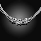 Bubble Necklace in White Gold Plated
