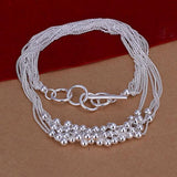 Bubble Necklace in White Gold Plated