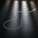 White Gold Plated Chain Necklace