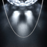 White Gold Plated Chain Necklace