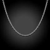 White Gold Plated Chain Necklace