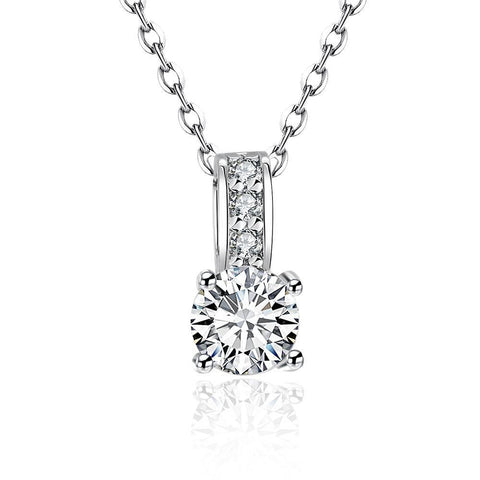 Swarovski Crystal White Gold Plated Diamond Simulated Necklace