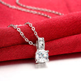 Swarovski Crystal White Gold Plated Diamond Simulated Necklace
