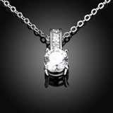 Swarovski Crystal White Gold Plated Diamond Simulated Necklace