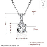 Swarovski Crystal White Gold Plated Diamond Simulated Necklace