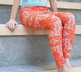 Lotus Floral Yoga Leggings
