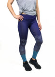 Geometric Colorblock Legging in Blues
