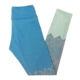 Geometric Colorblock Legging in Blues