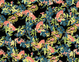 Multi Colored Floral Legging on Black