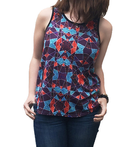 Aztec Geo Scooped Hem Tank
