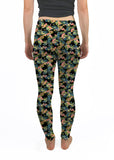 Multi Colored Floral Legging on Black