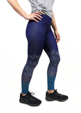 Geometric Colorblock Legging in Blues