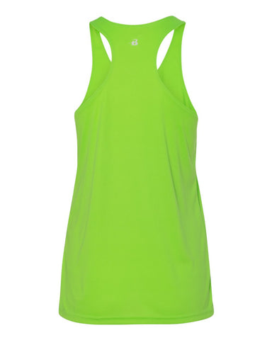 Womens Performance Racerback Tank Top - Lime Green