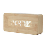 Wood Wooden Digital LED Desk Clock