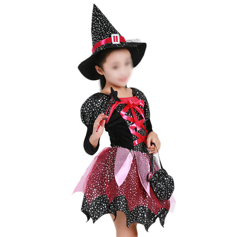 Kids Halloween Witch Clothes Costume