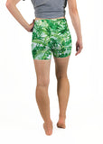 Greenery Summer Palm Leaf Shorts
