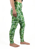 Greenery Summer Palm Leaves Legging